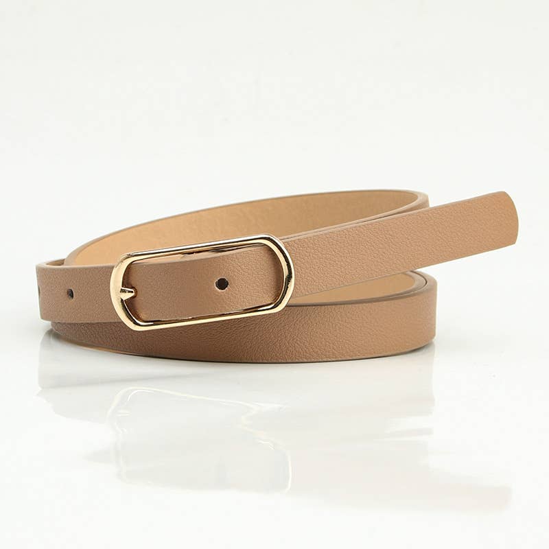 Versatile multi-color women's thin waist belt