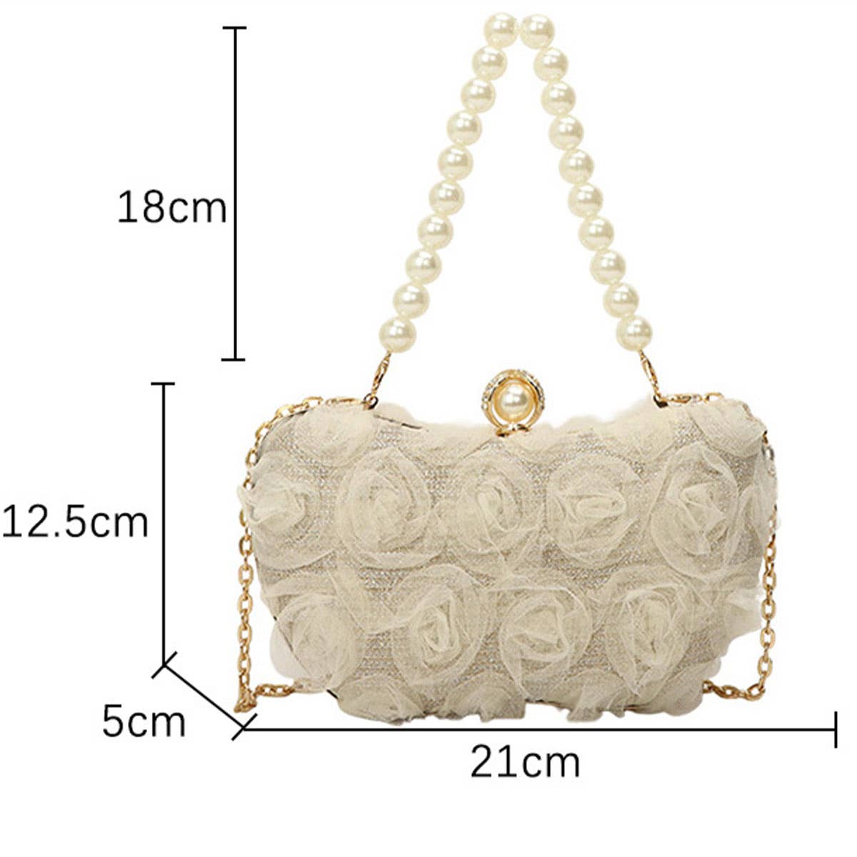 Floral hand-held Chinese-style crossbody bag