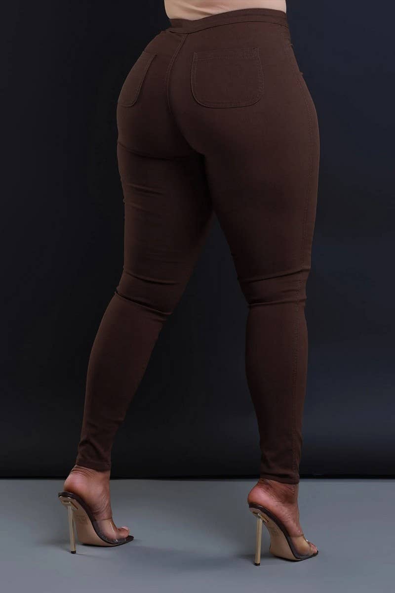 CWJP0602_MID RISE CANDY COLOR SKINNY DENIM PANTS