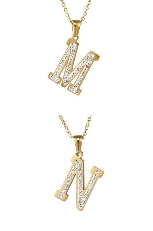 FASHION ALPHABET PENDANT CHARM NECKLACE_CWAJE219
