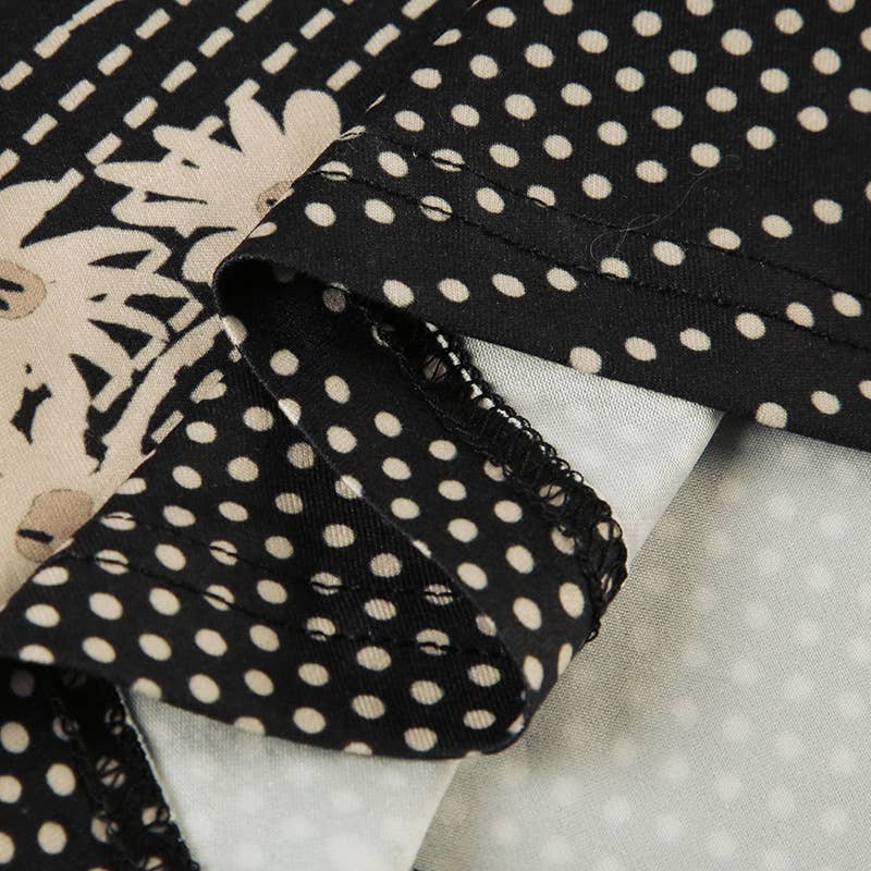 VINTAGE DAISY PRINT LOW-RISE DROP A-LINE SKIRT