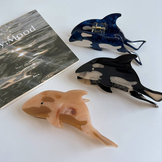Whale Acetate Hair Claw Clip ? Ocean Style Grip