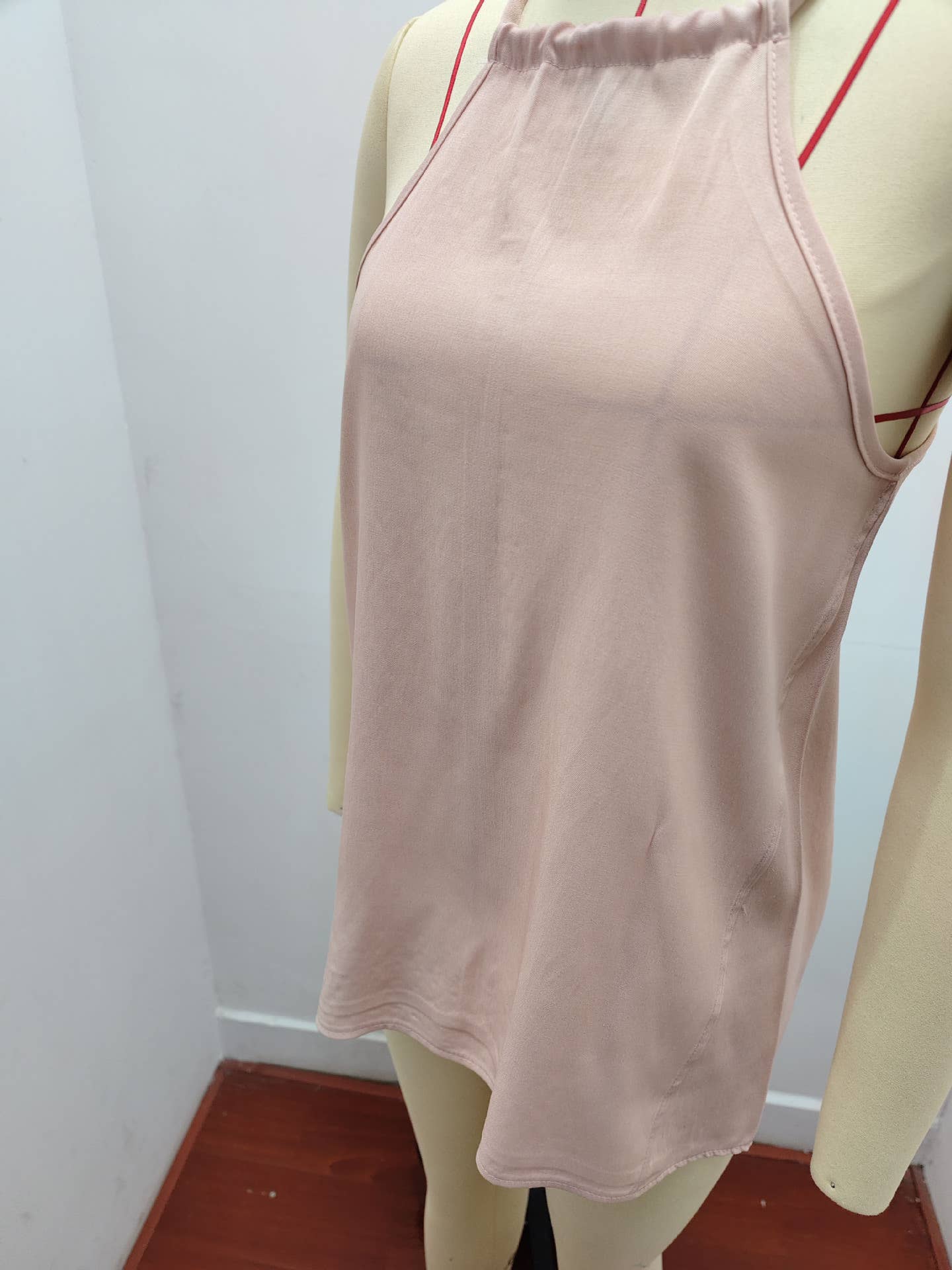 Solid-color fitting off-the-neck casual vest