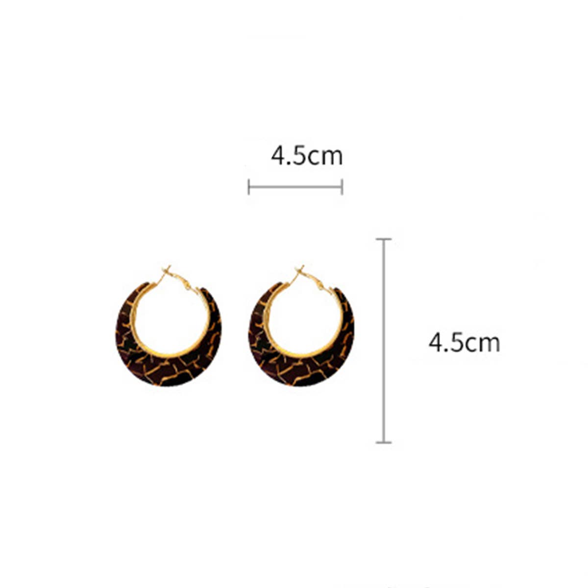 LEOPARD GEOMETRIC VINTAGE EARRINGS