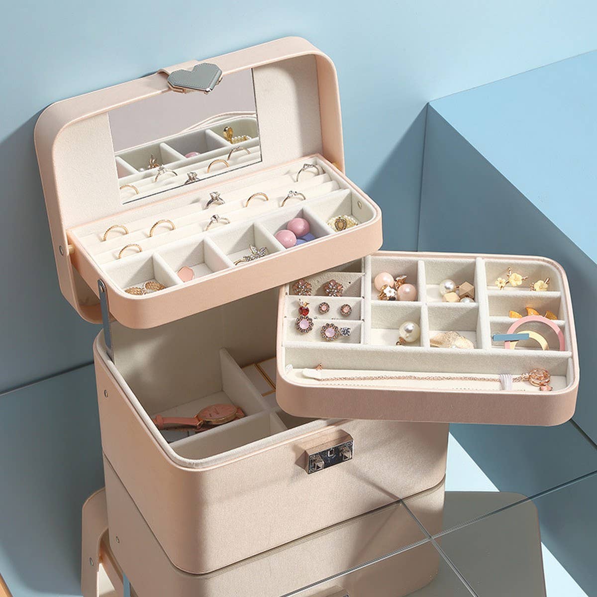 MULTI-LAYER FASHION JEWELRY STORAGE BOX