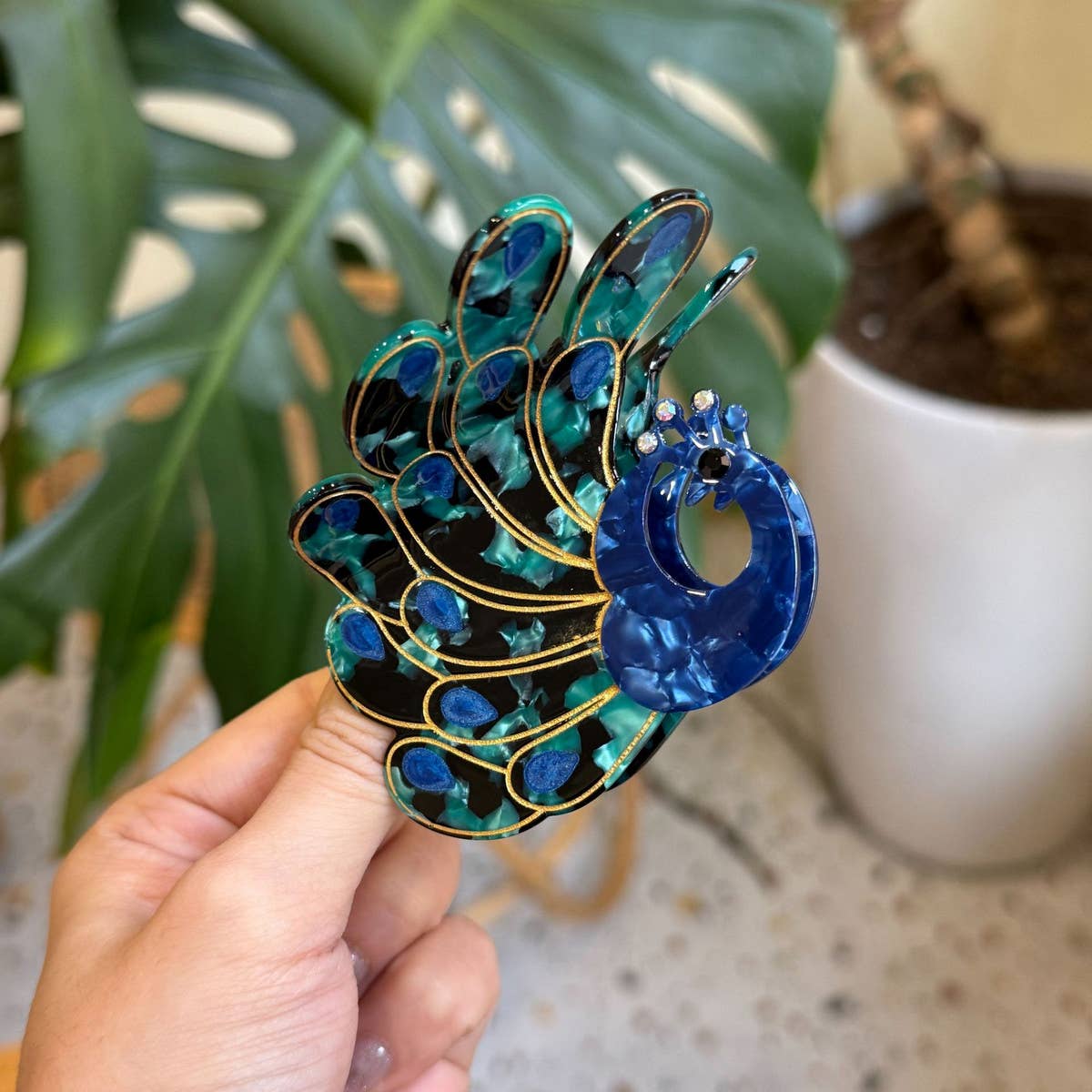 CWAHA4519_CUTE ANIMAL DIAMOND HAIR CLIP