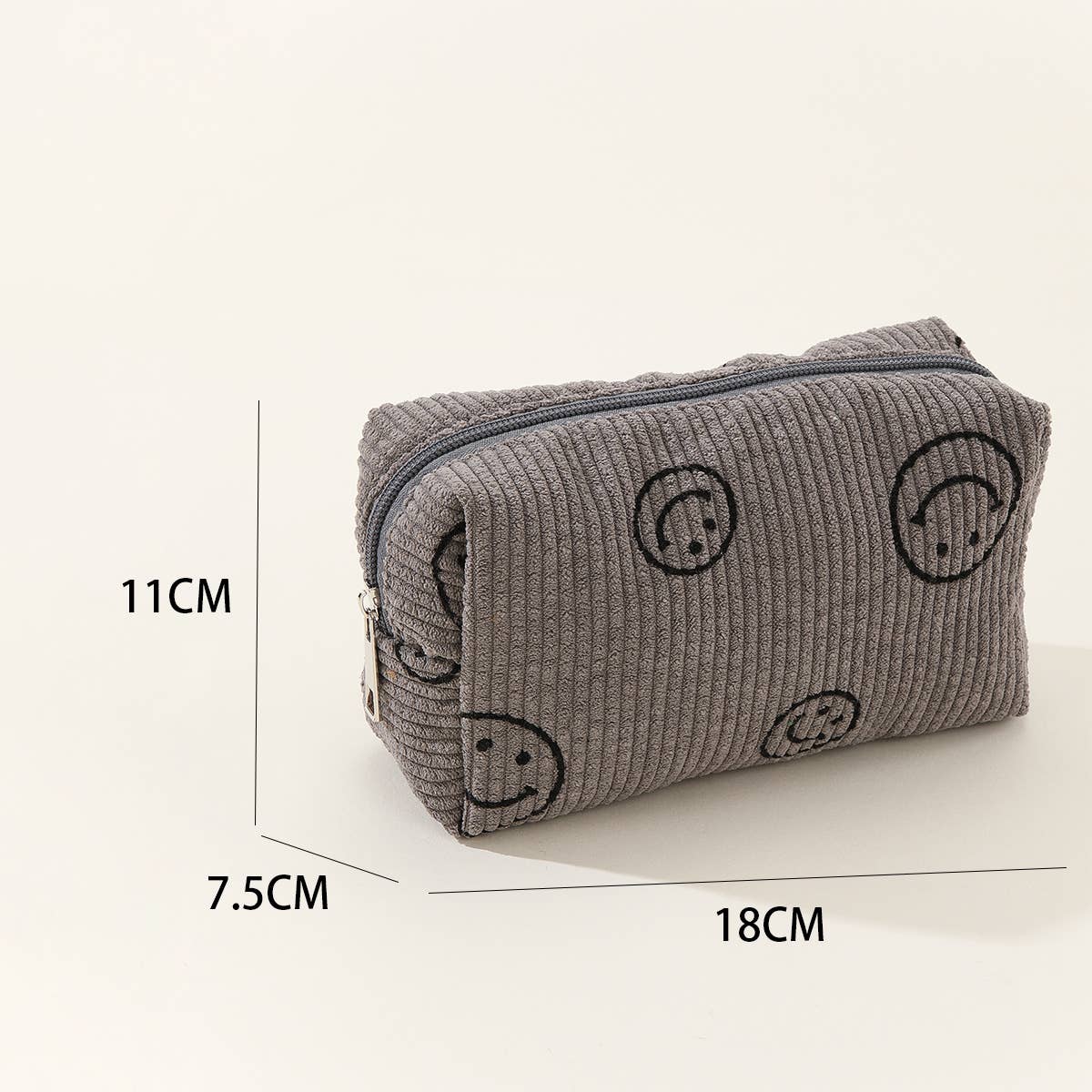 SIMPLE SMILING FACE MEDIUM COSMETIC BAG_CWAB1035