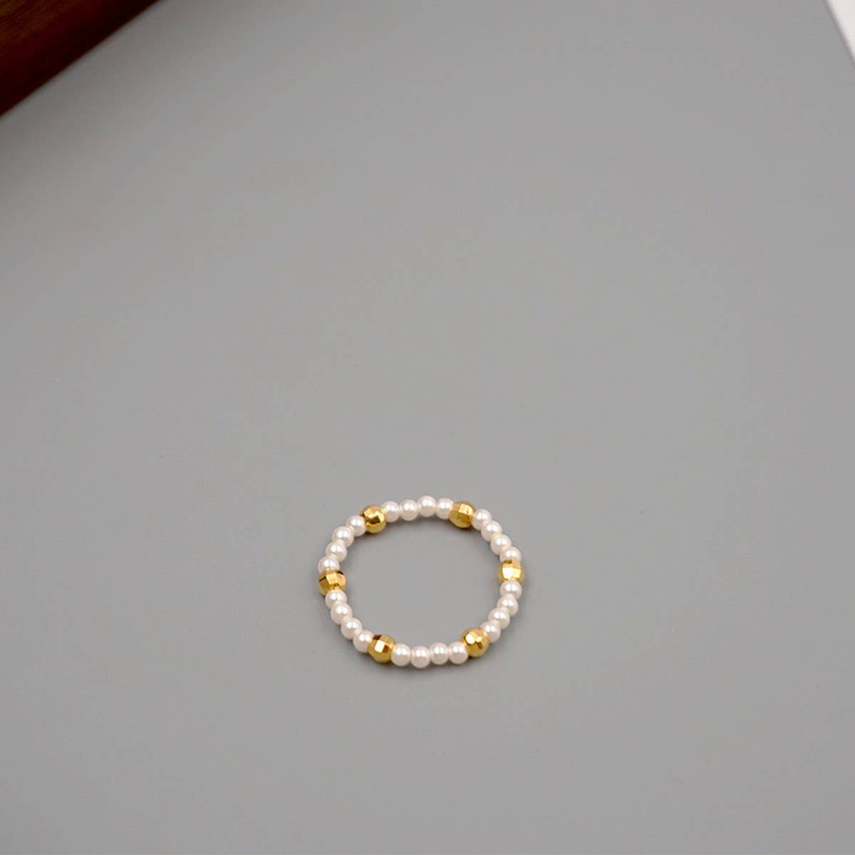 NEW MINI CRYSTAL PEARL RING