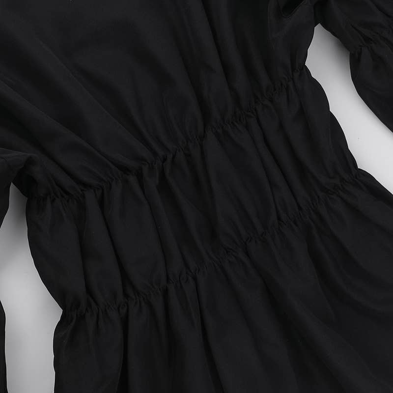 TEMPERAMENT CASUAL PLEATED SHIRT LONG SLEEVE