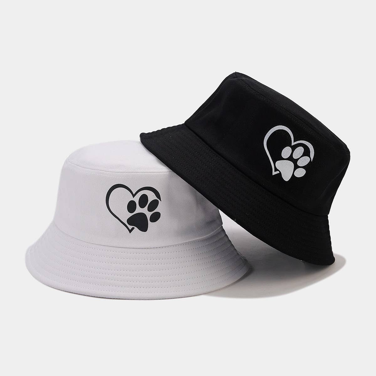 SIMPLE LOVE DOG PAW BUCKET HAT_CWAH1651