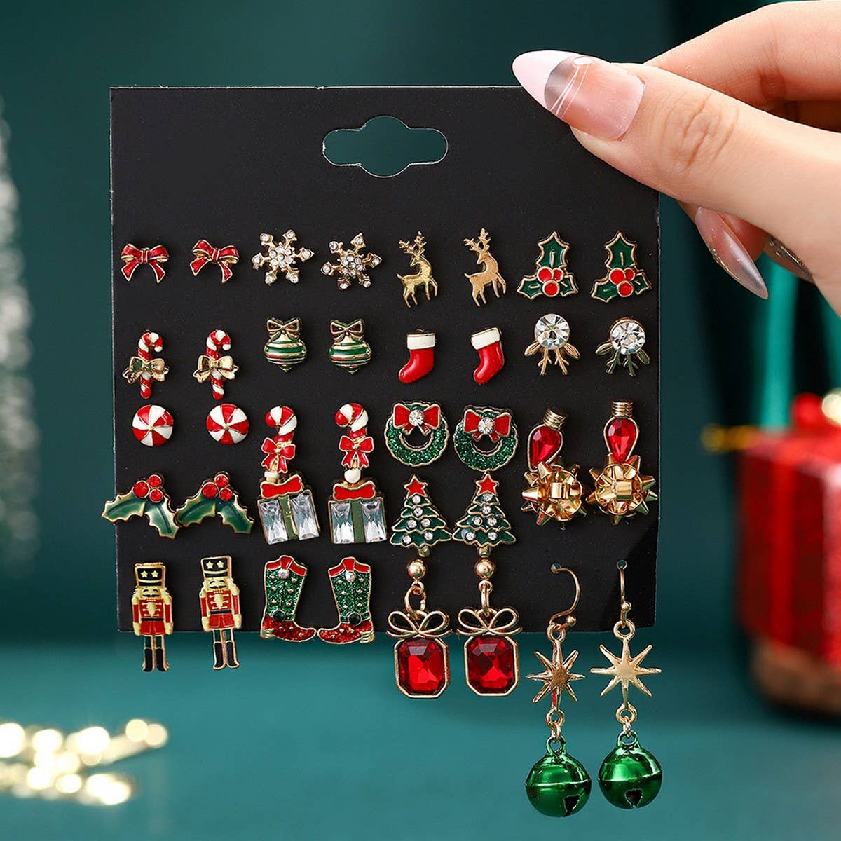 SHINY SNOWFLAKE CHRISTMAS NEW STYLE EARRINGS SET