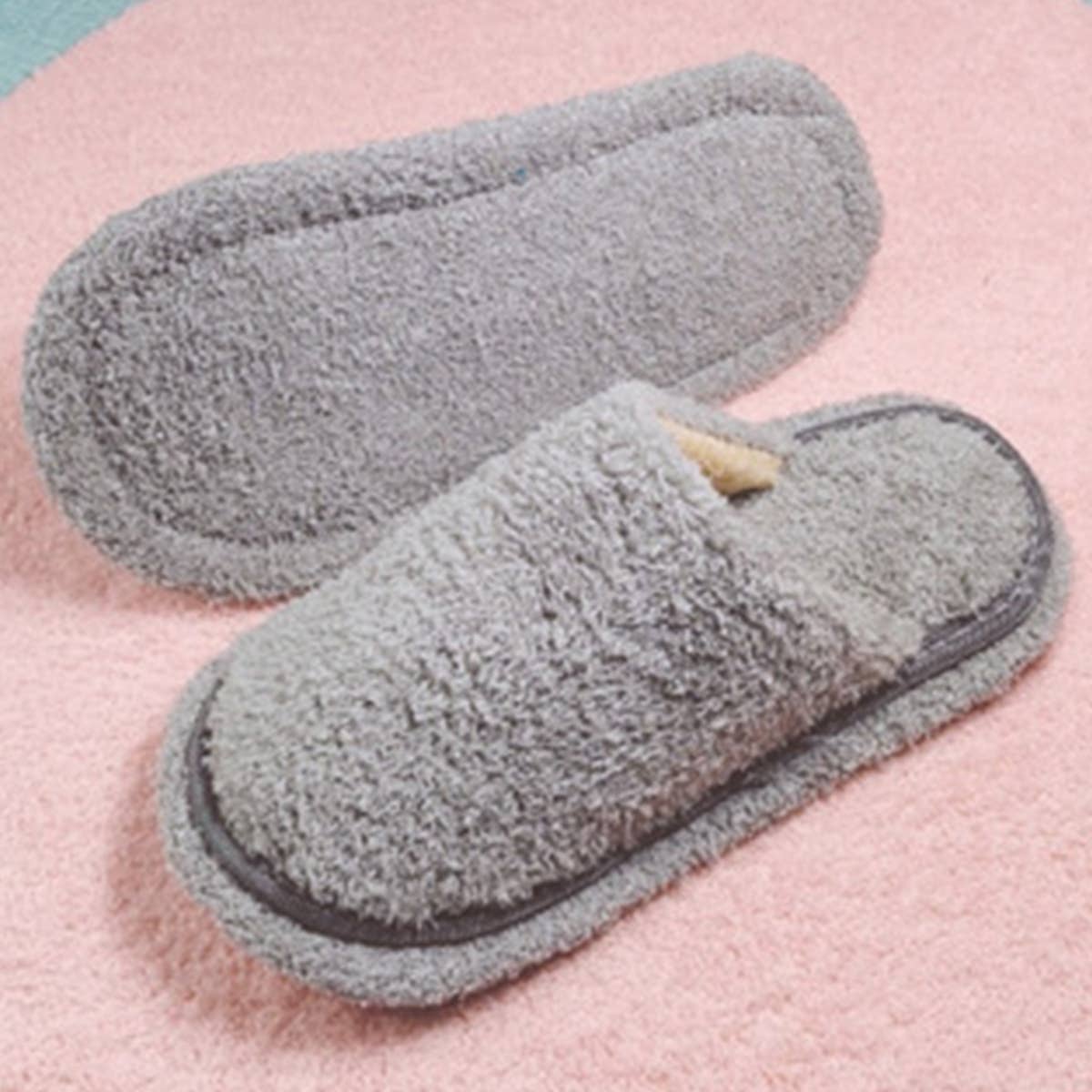 WARM MICROFIBER SLIPPERS FLOOR CLEANING MOP SHOE