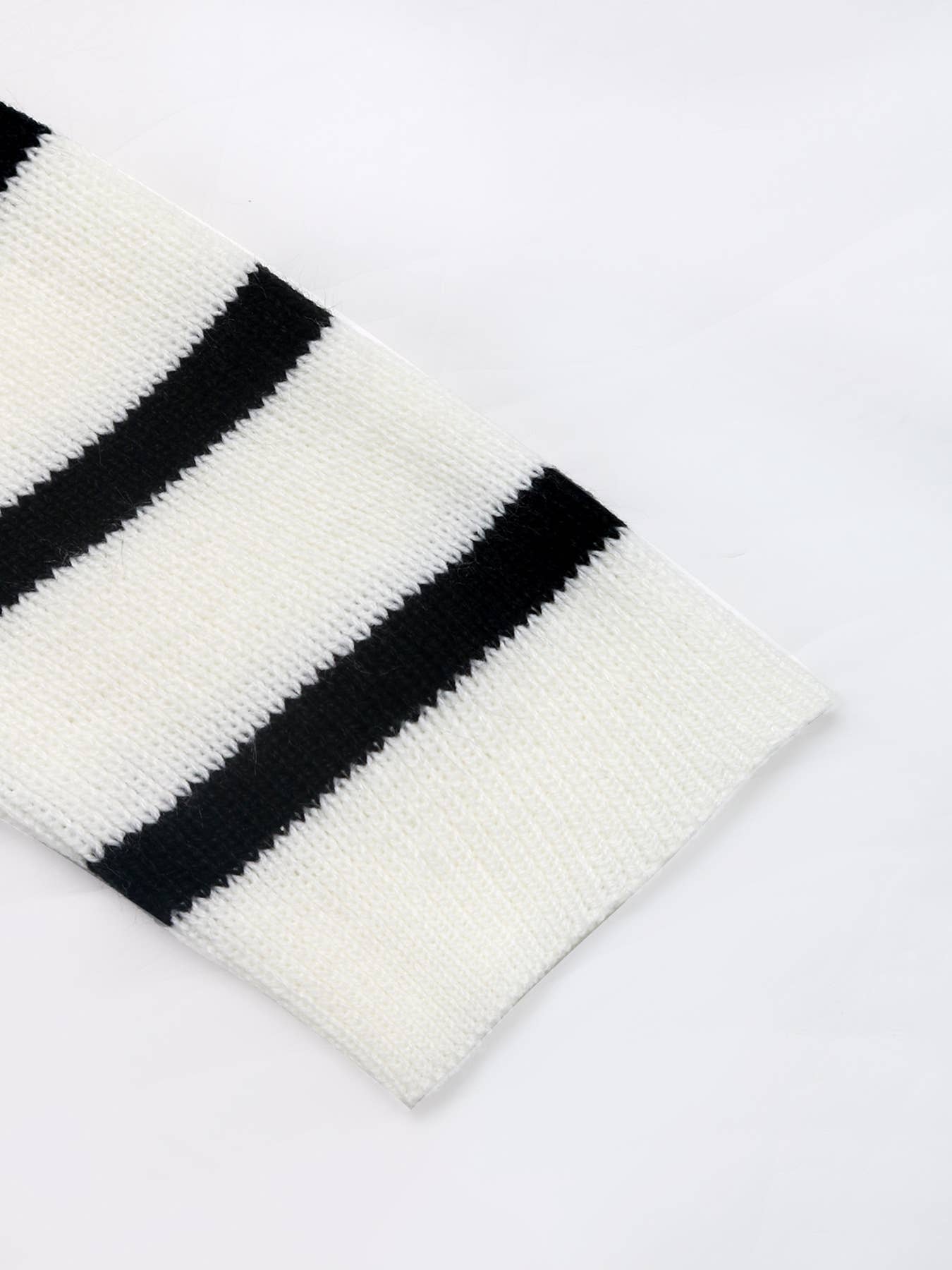 Striped color-blocking long sleeve knit cardigan