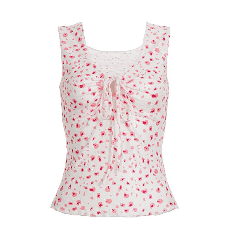 Hollowed-out textured knitted sleeveless vest