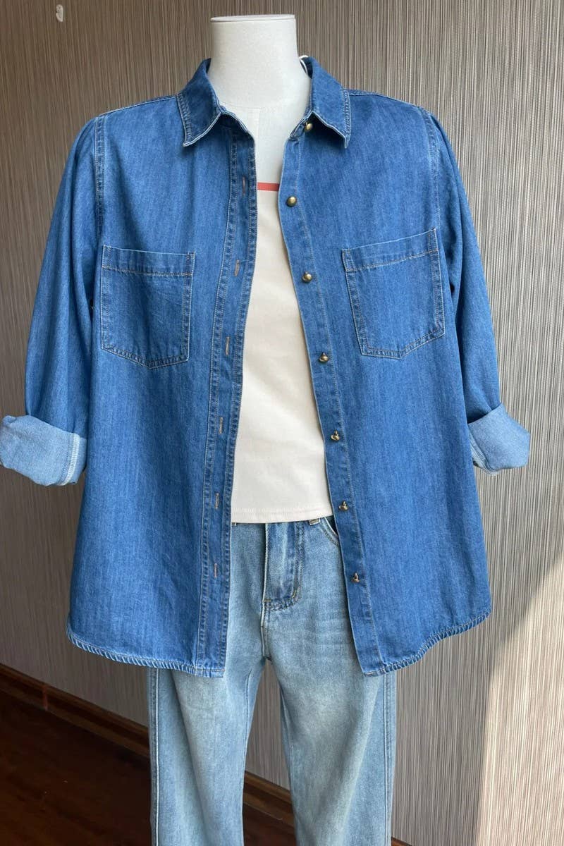 CWOBL00213_CASUAL STRAIGHT SHOULDER LOOSE LAYERED SHIRT