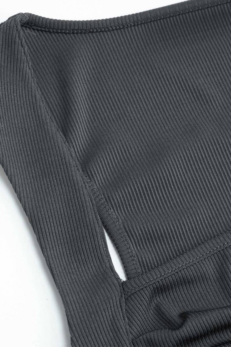 CWDMD1489_SEXY KNITTED PIT STRIP SLIMMING LONG DRESS