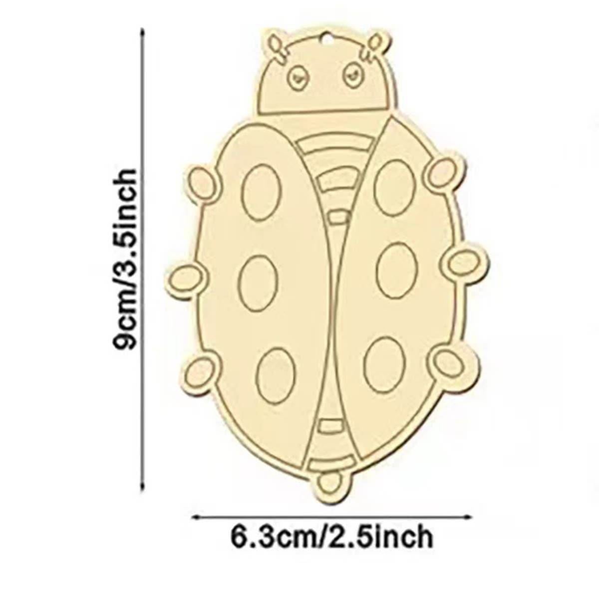 CWMM8559_PLANT AND INSECT SHAPED DIY SMALL WOODEN PENDANT