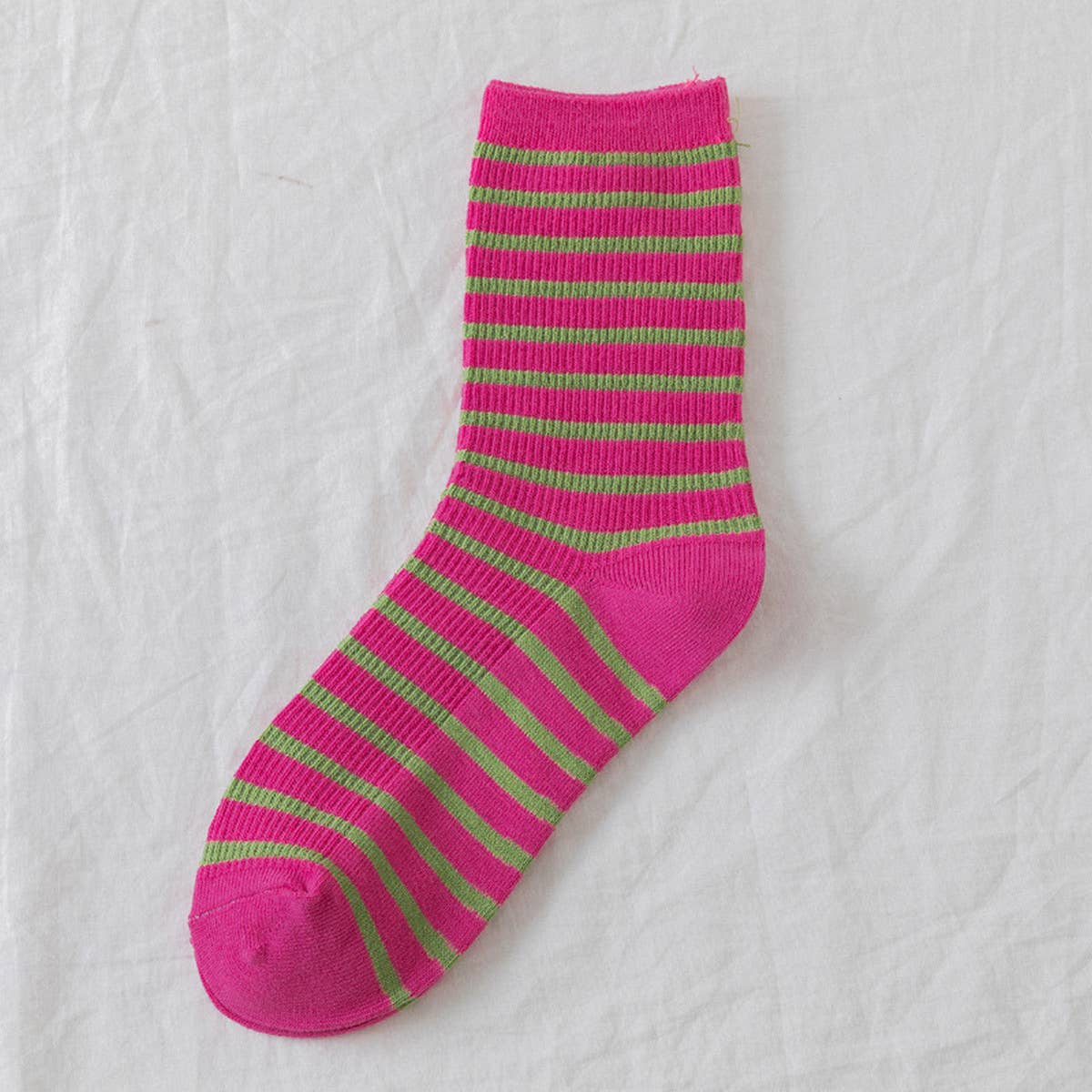 WOMEN NEW STRIPED CUTE BREATHABLE PILE SOCKS