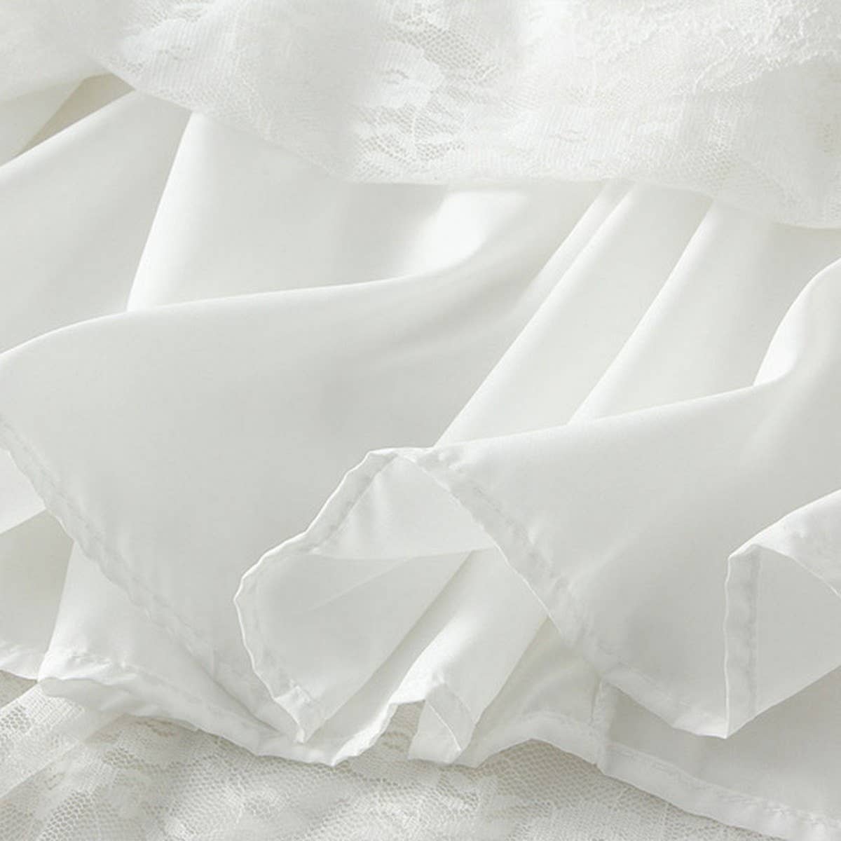 Irregular Lace A-Line Midi Cake Skirt