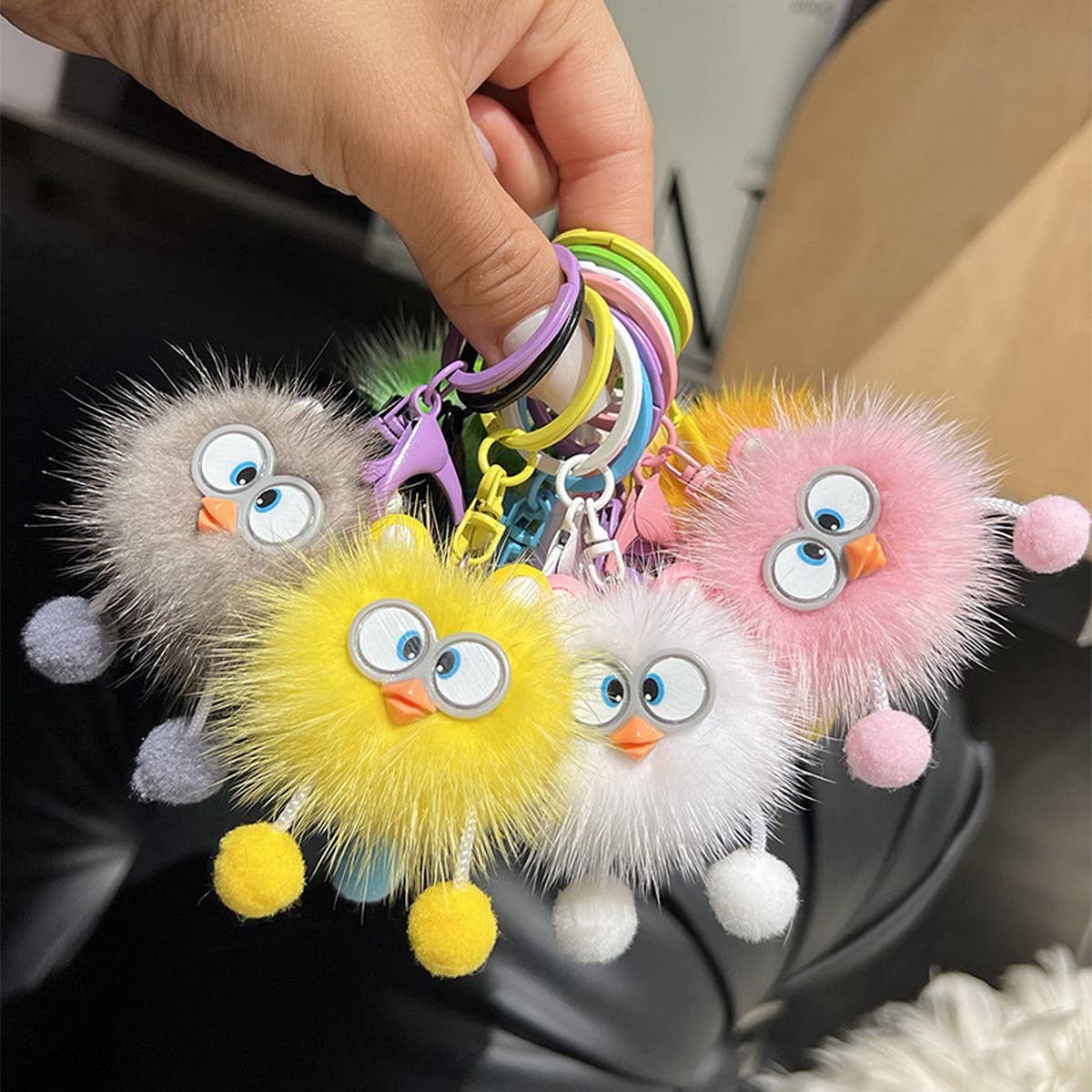 CUTE LITTLE YELLOW DUCK CAR KEYCHAIN BAG PENDANT