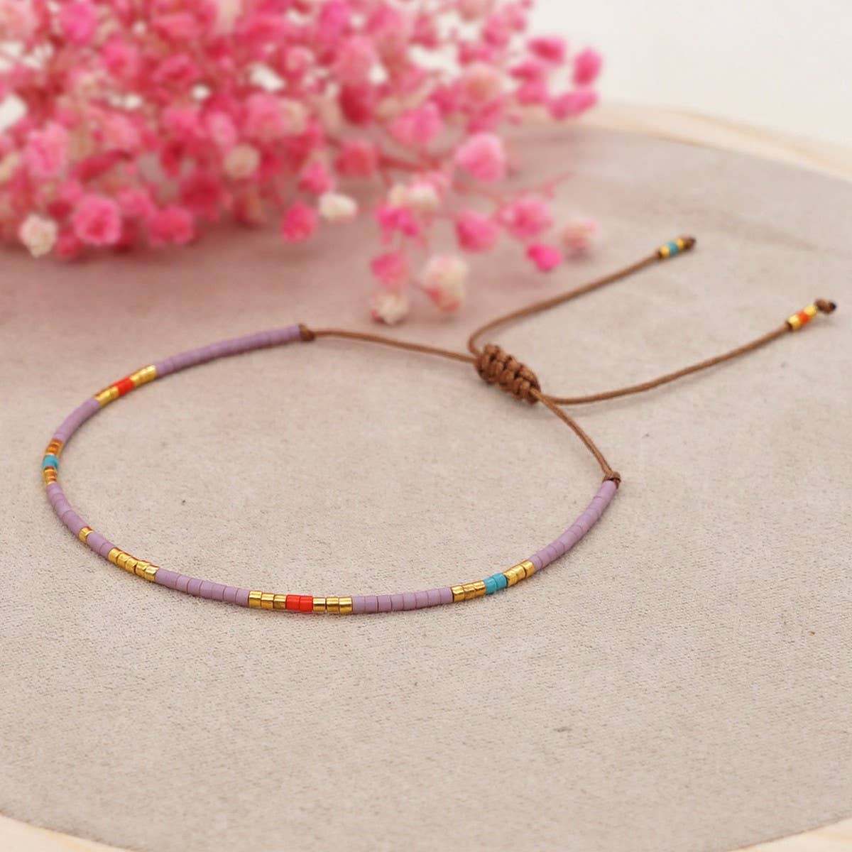 HAND-WOVEN MILLET BEADED STACKING BRACELET