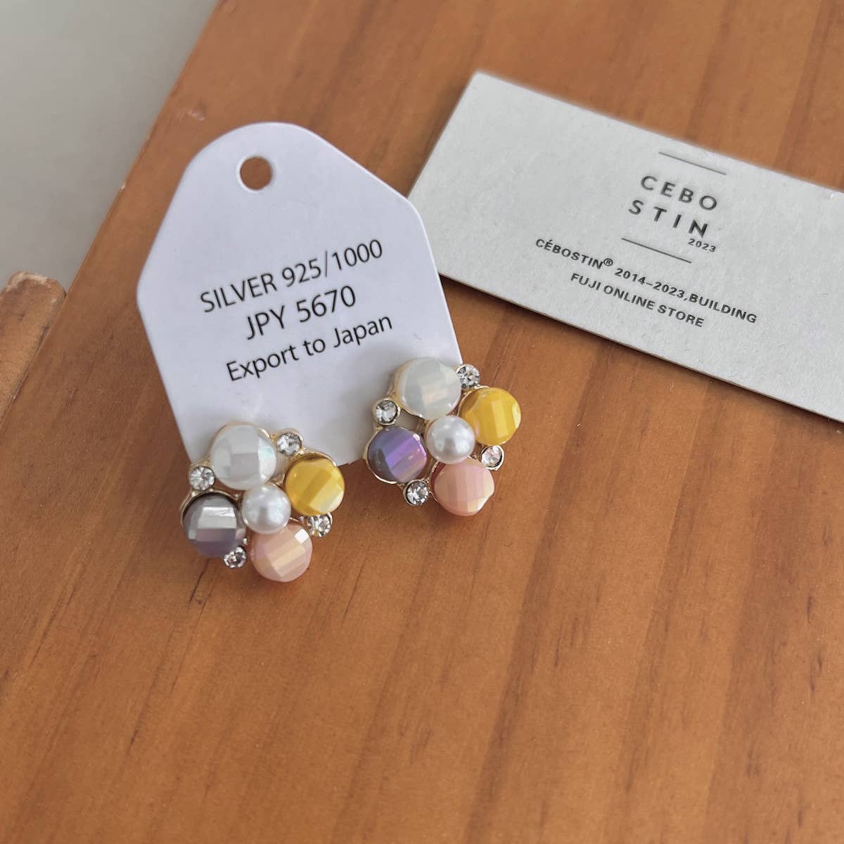 HIGH-END CRYSTAL FLOWER STUD EARRINGS