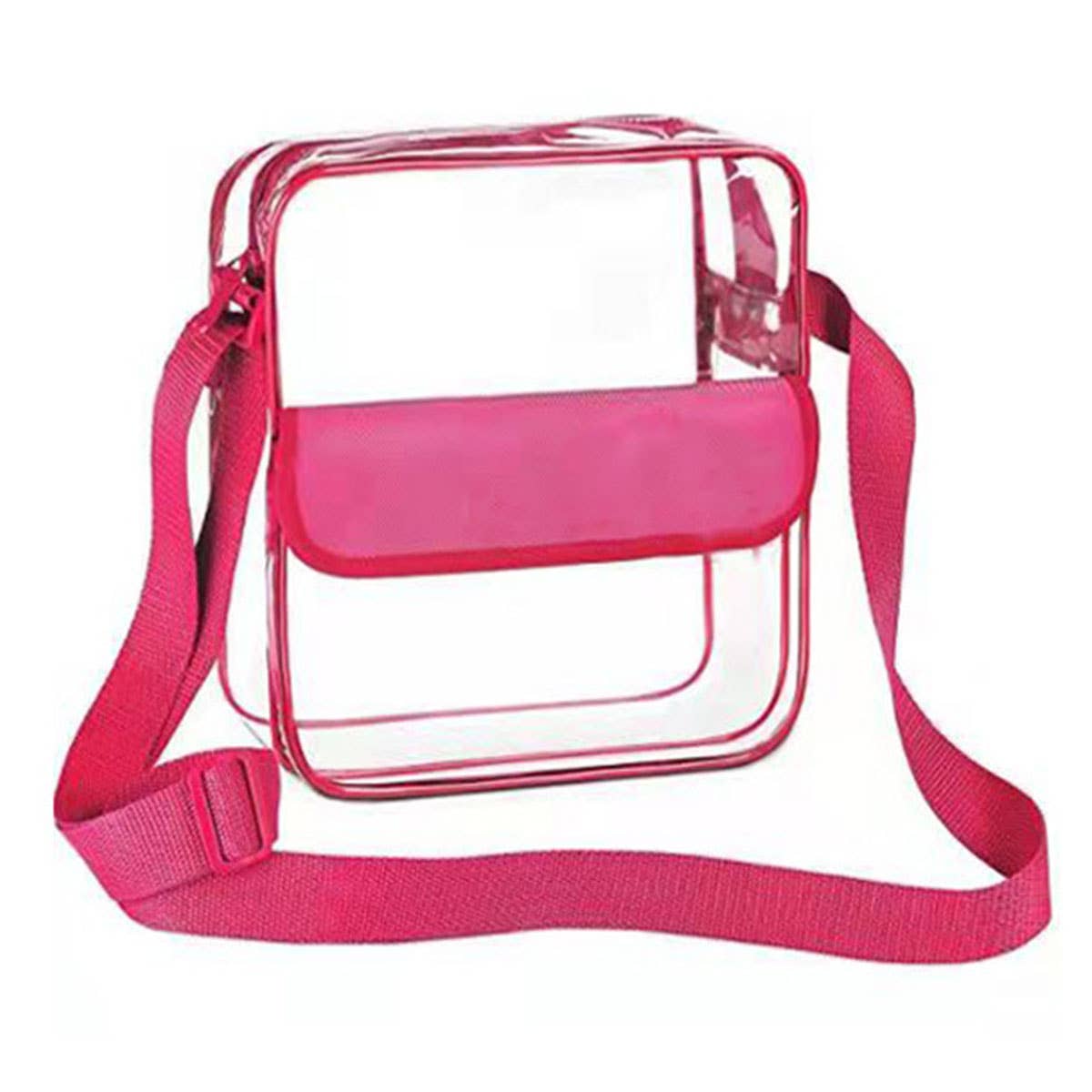 Colorful transparent pvc crossbody bag