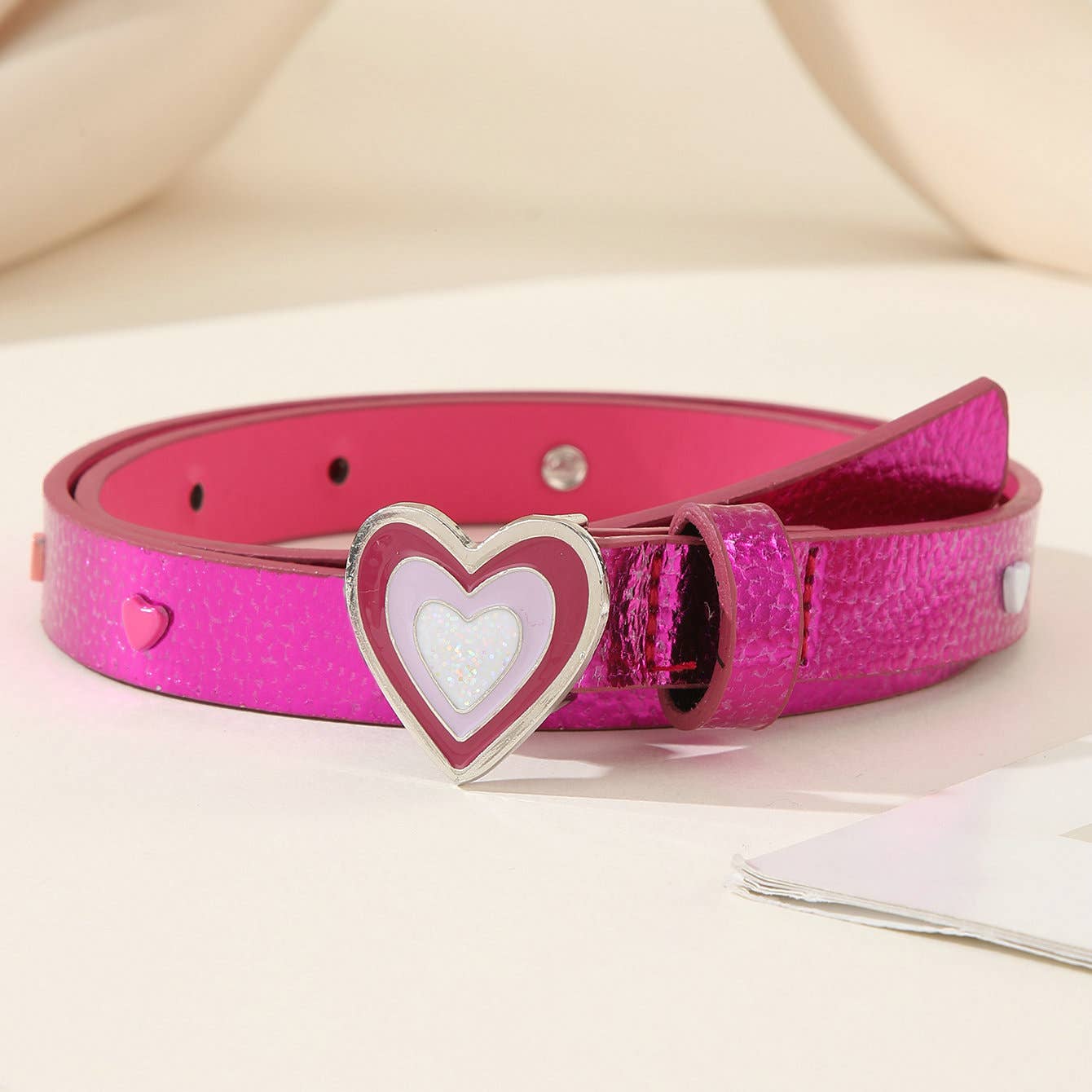 Dopamine-colored casual pin-buckle PU belt