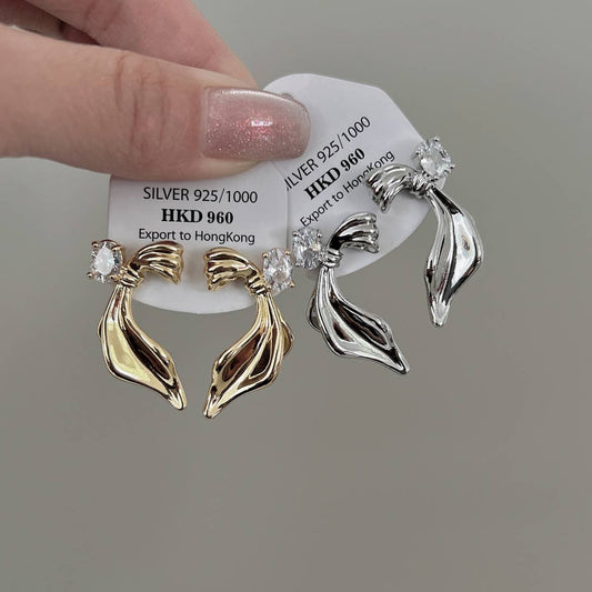 TEXTURE RIBBONS, EARRINGS, STUDS, AND EARRINGS