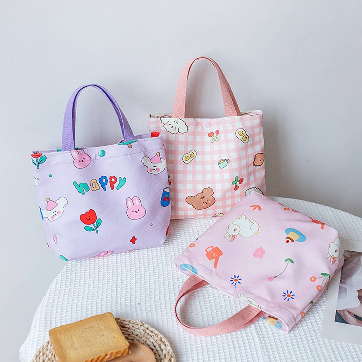 Cute Printed Lunch Tote Bag for Girls, Small_CWAB5662