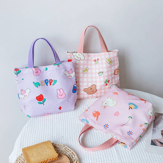 Cute Printed Lunch Tote Bag for Girls, Small_CWAB5662