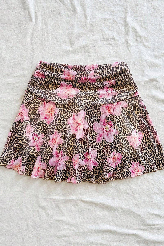 CWBSS0486_SUMMER HOLIDAY STYLE LEOPARD PRINT MINI SKIRT