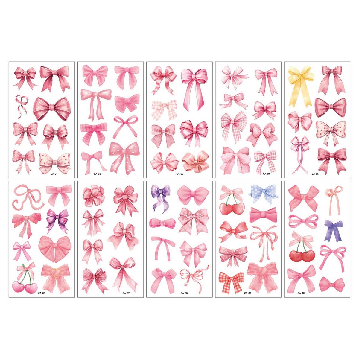 Pink Bow Tattoo Stickers for Kids ??Temporary_CWMM8226