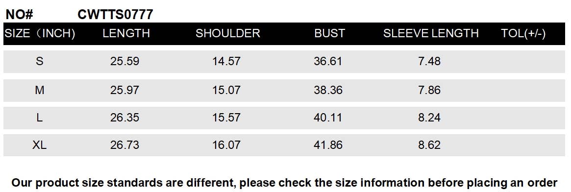 Cwtts0777_Round Neck Short Sleeved Top