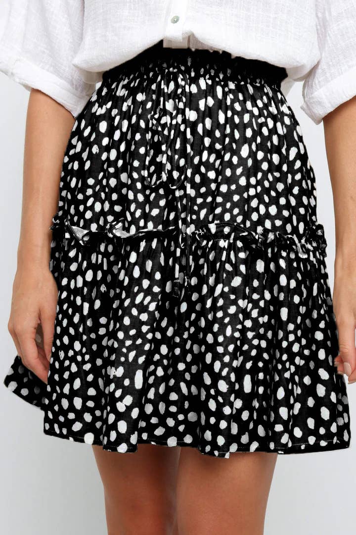 HIGH-WAISTED FASHION PRINTED SKIRT