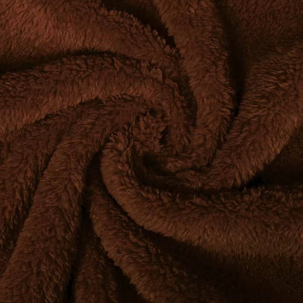 LONG SLEEVE SOLID COLOR PLUSH LOOSE WARM CARDIGAN