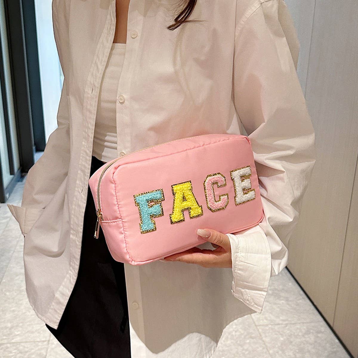 NEW HIGH-VALUE LETTER HAND-HELD COSMETIC BAG_CWAB4448