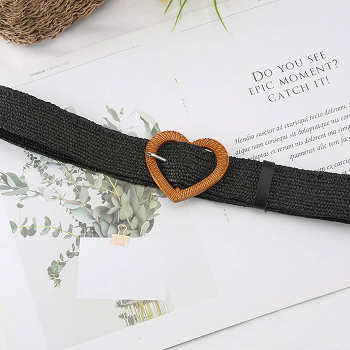 CWABE1178_RETRO HEART BUCKLE DECORATIVE WAIST BELT