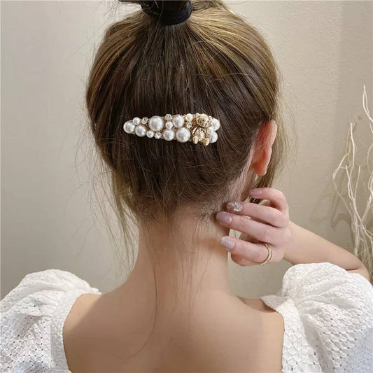 PEARL BEAR RABBIT RETRO HAIRPIN SIDECLIP BANGSCLIP_CWAHA4749