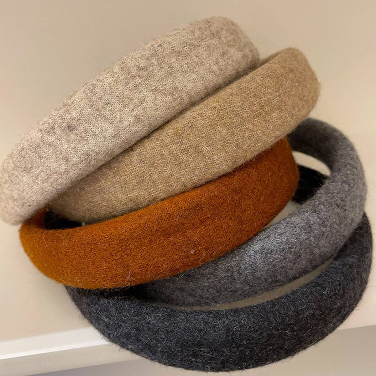 SOLID COLOR WOOL HEADBAND HAIRPIN HEADDRESS_CWAHA4027