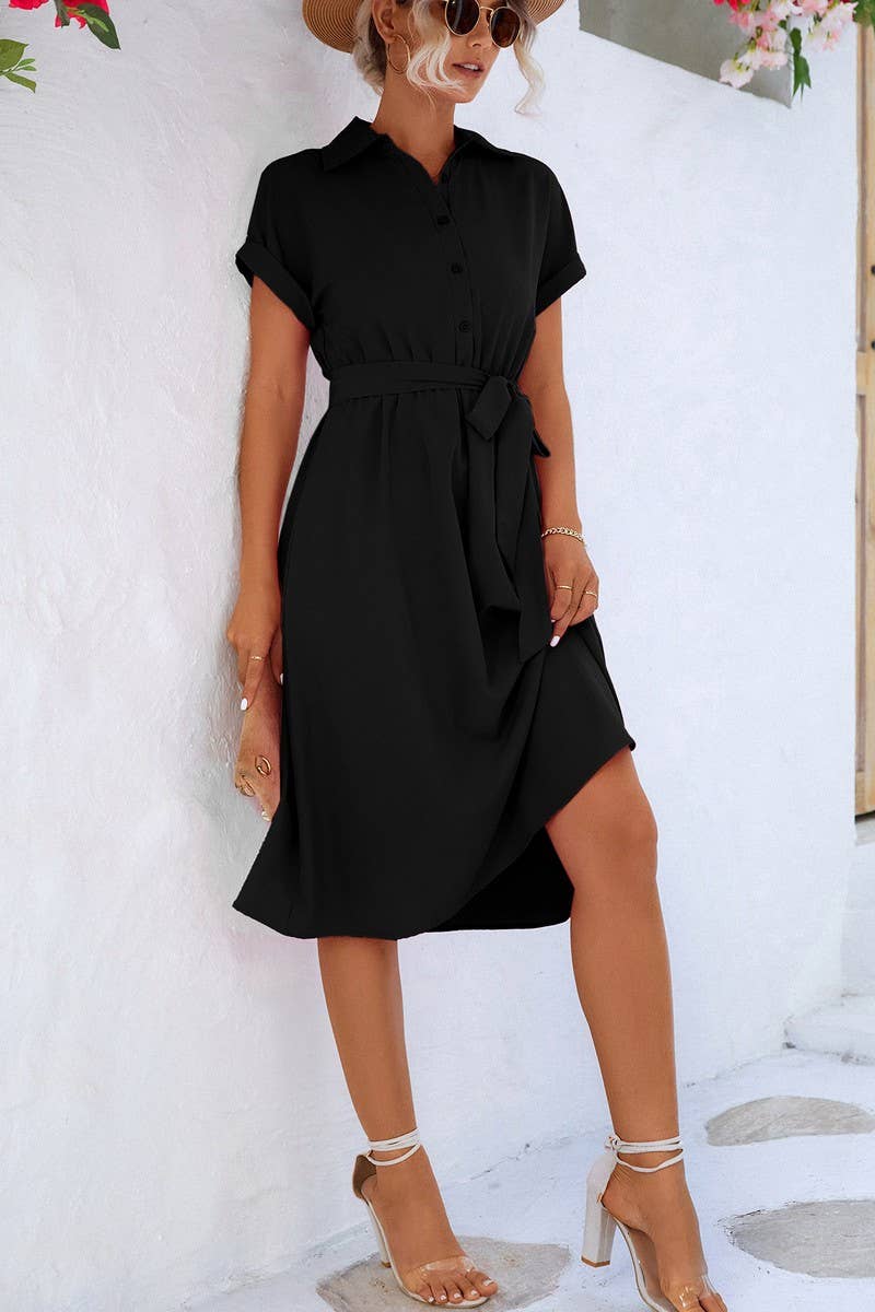 CWDSD7109_NEW SPRING AND SUMMER SHIRT LACE DRESS