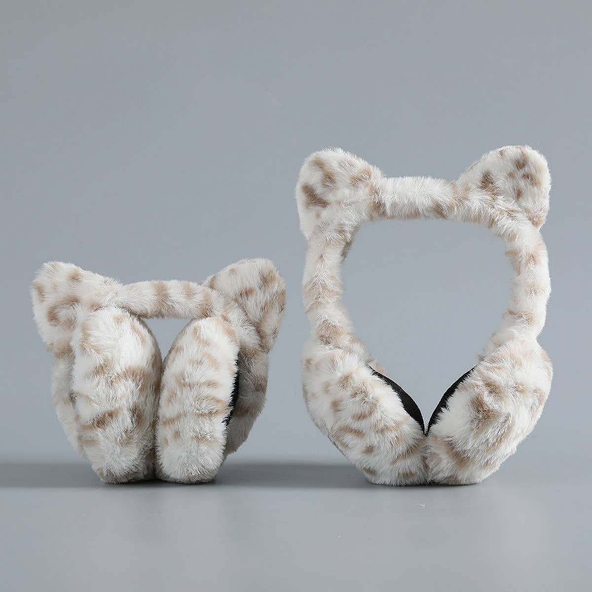 CUTE FOLDABLE LEOPARD PRINT EARMUFFS