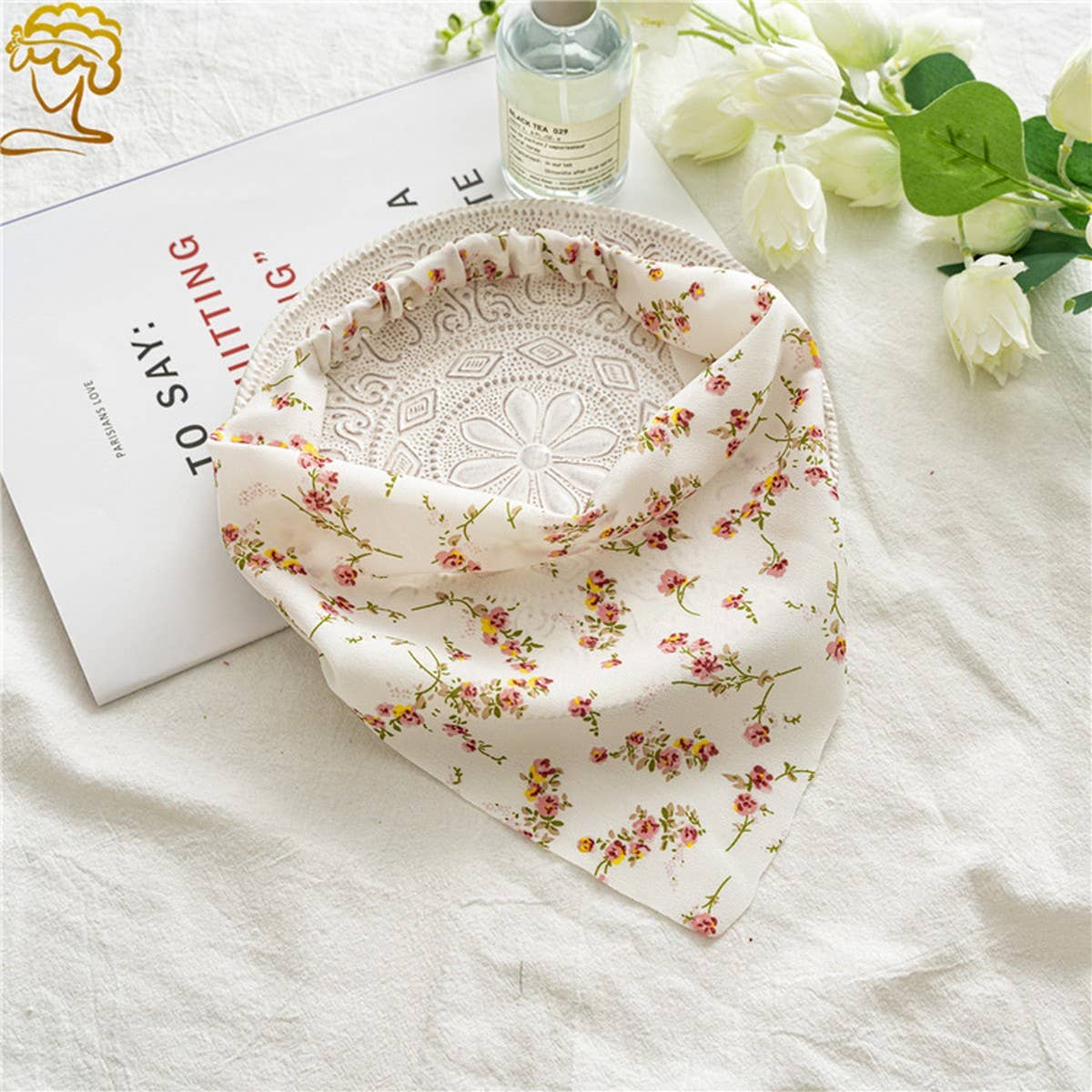 FLORAL PASTORAL STYLE HEADSCARF HAIR ACCESSORIES