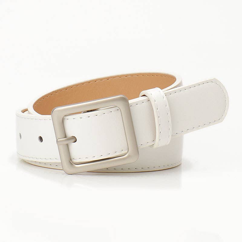 High-end retro square-buckle women's belt