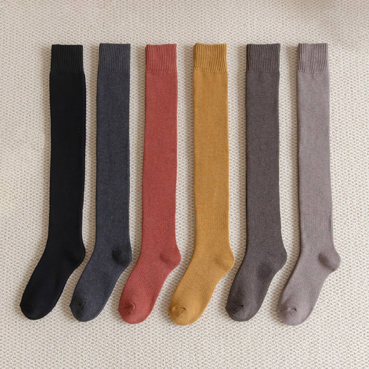 WOMEN PADDED WARM HIGH SOCKS COTTON SOCKS