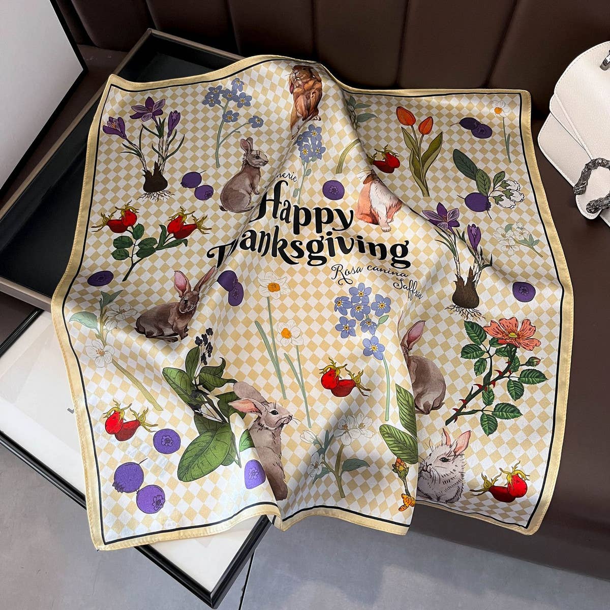 Silk Square Scarf -Versatile Fall/Winter for Women