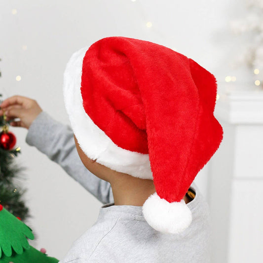 Luxury Plush Santa Hat for Christmas Party_CWAJE05372