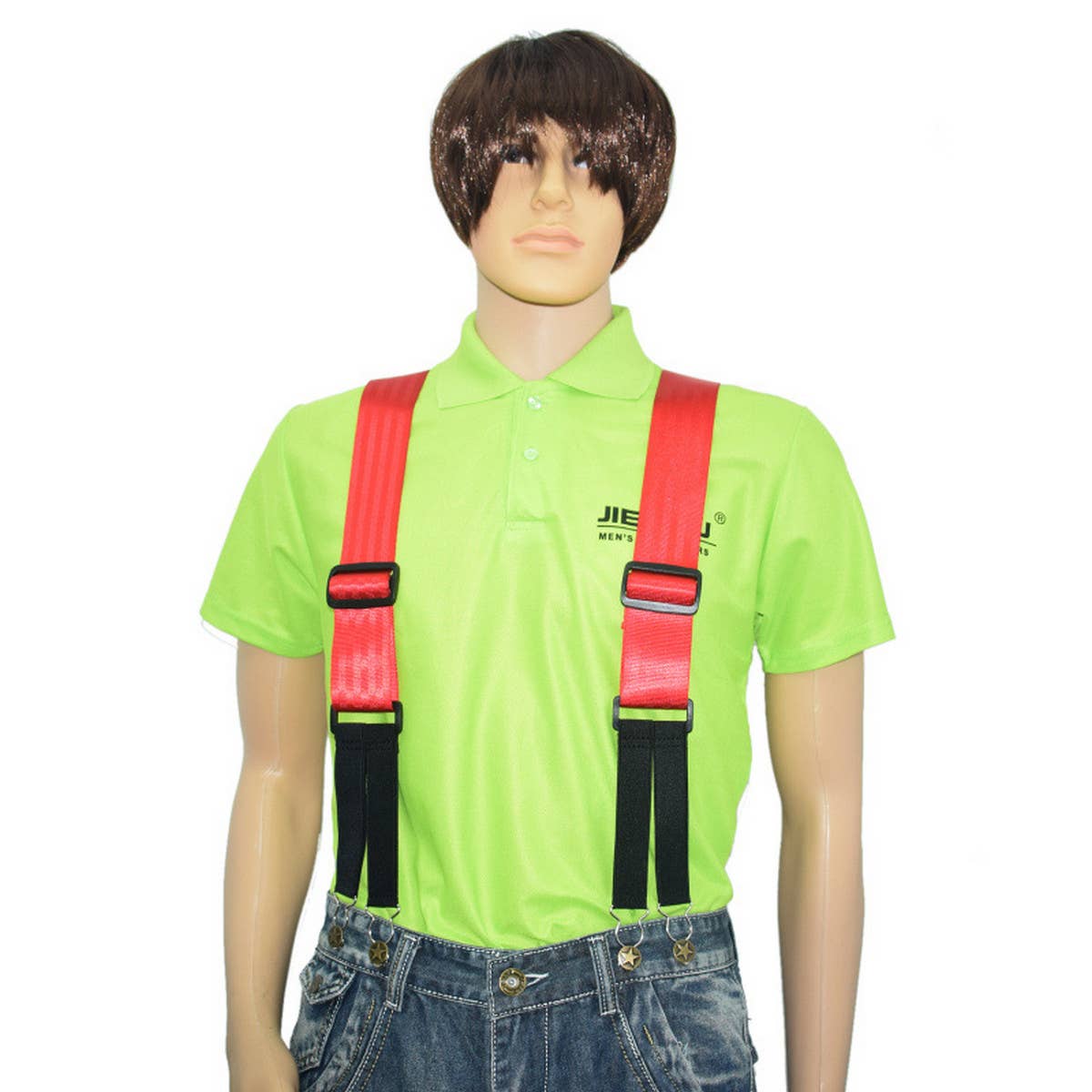 MEN 6-CLIP ELASTIC CASUAL WIDENED SUSPENDERS