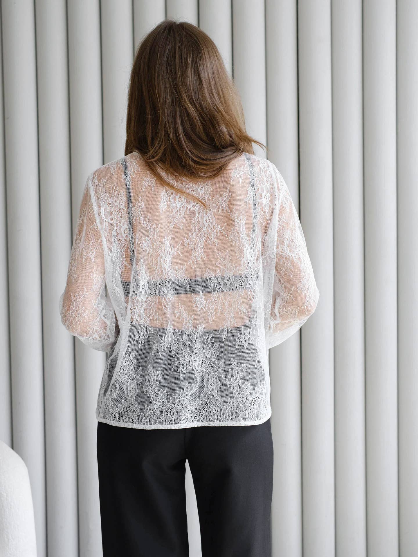 Sheer lace loose fit sexy T-shirt
