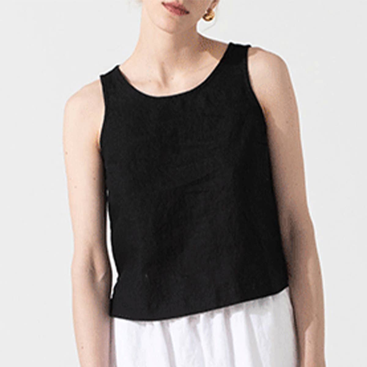 LINEN SLEEVELESS WAISTCOAT
